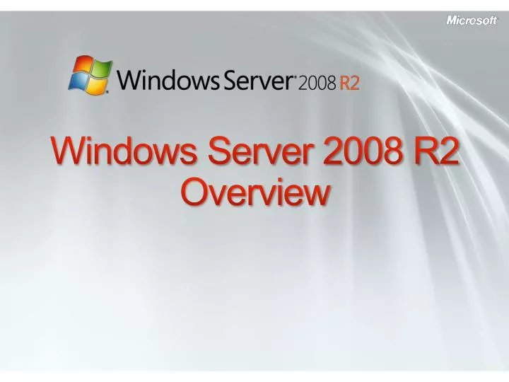 windows server 2008 r2 overview