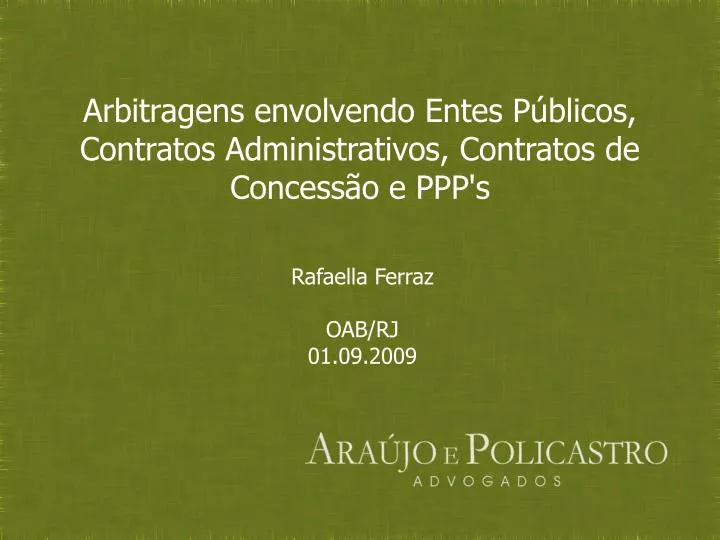 arbitragens envolvendo entes p blicos contratos administrativos contratos de concess o e ppp s