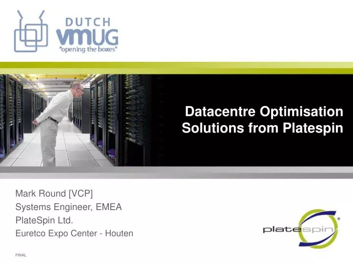 datacentre optimisation solutions from platespin