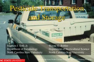 Pesticide Transportation and Storage