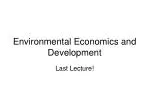 Environmental Economics and Development