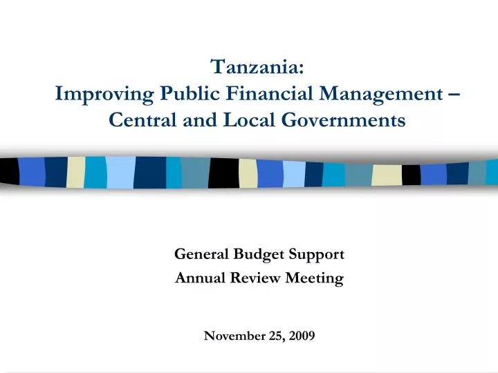 tanzania improving public financial management central and local governments