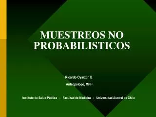muestreos no probabilisticos