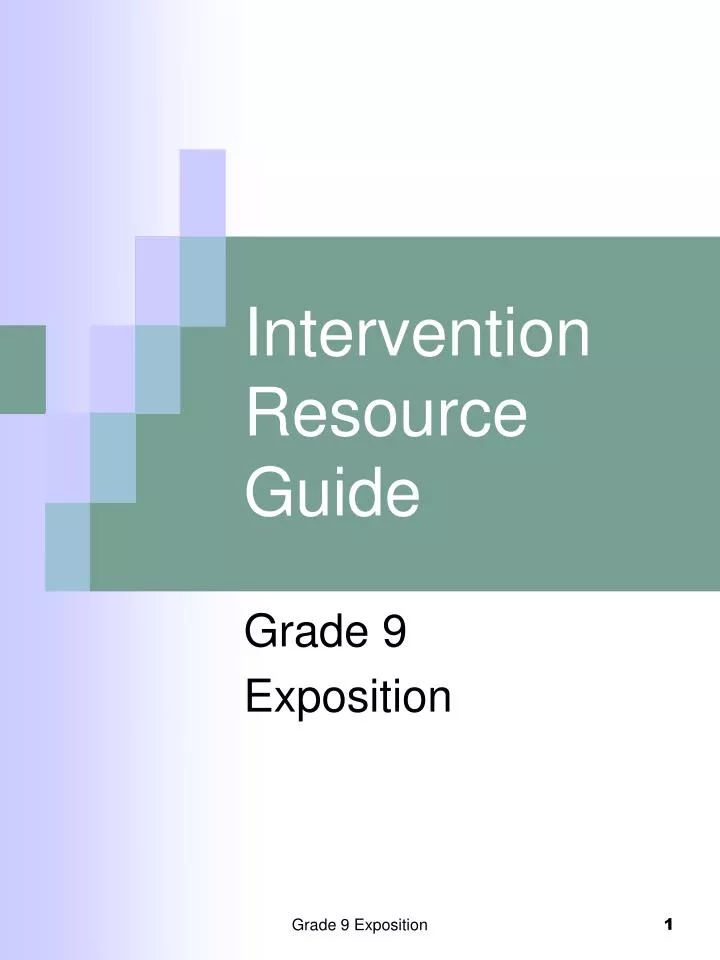 intervention resource guide