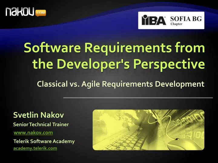 software requirements from the developer s perspective