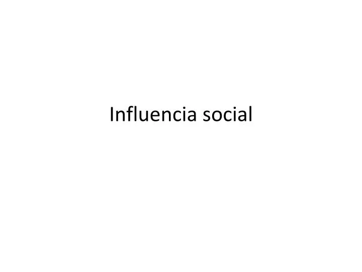 influencia social