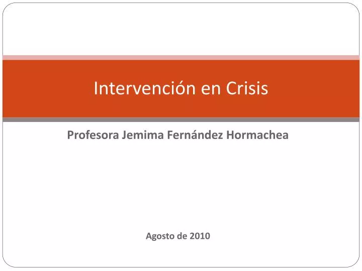intervenci n en crisis
