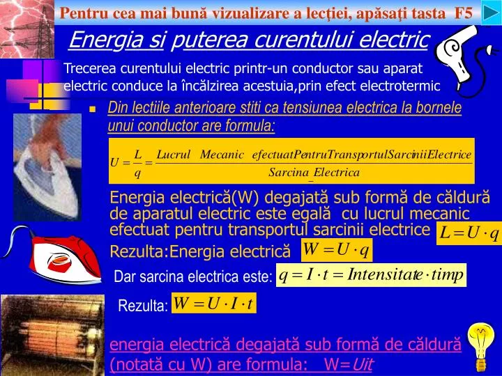 ener g ia si p uterea curentului electric