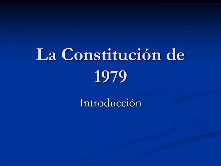 la constituci n de 1979