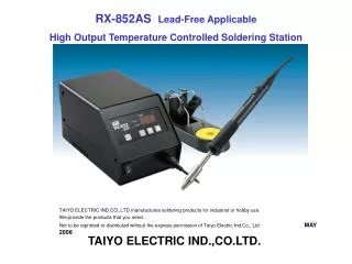 RX-852AS Lead-Free Applicable High Output Temperature Controlled Soldering Station