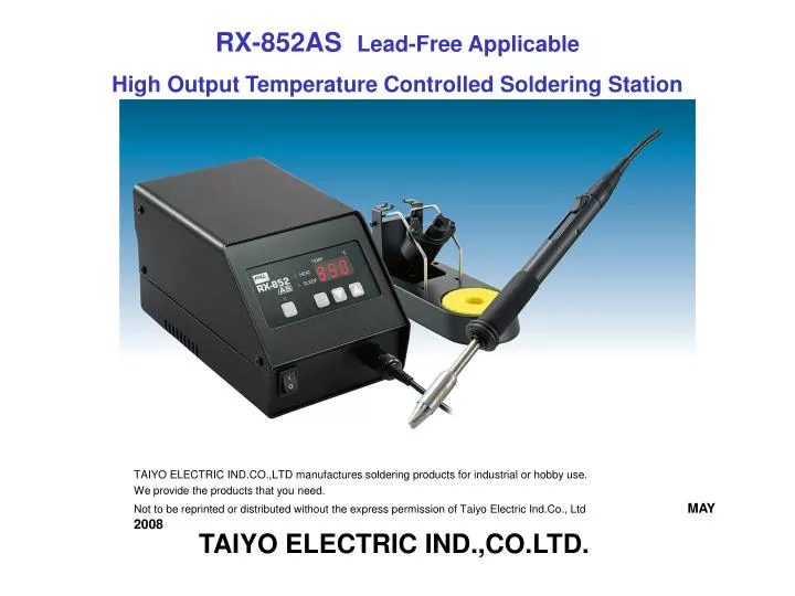 rx 852as lead free applicable high output temperature controlled soldering station