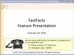 SAP Upgrade Update - FastFacts Presentation February 2010 - slide 1