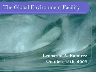 The Global Environment Facility