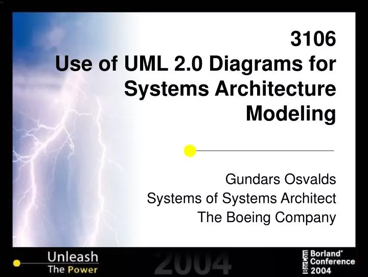 3106 use of uml 2 0 diagrams for systems architecture modeling