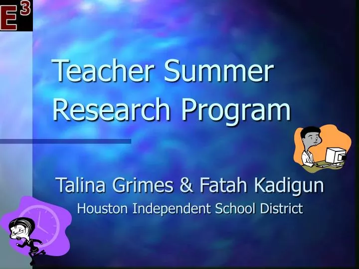 teacher summer research program