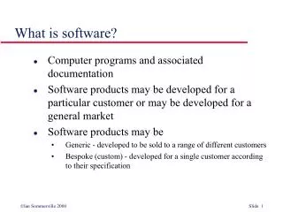 What is software?