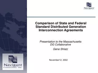 Presentation to the Massachusetts DG Collaborative Gene Shlatz