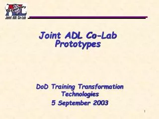 Joint ADL Co-Lab Prototypes