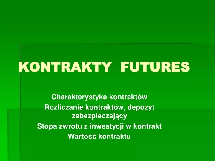 kontrakty futures