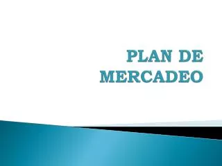 plan de mercadeo
