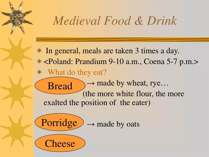 medieval food drink