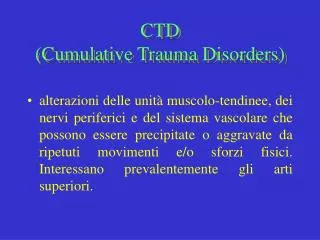 ctd cumulative trauma disorders