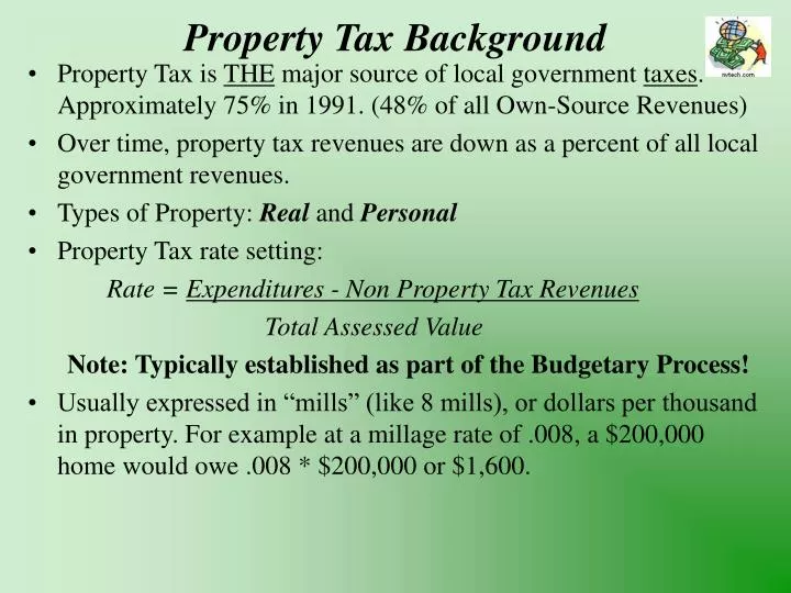 property tax background