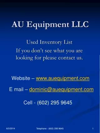 AU Equipment LLC