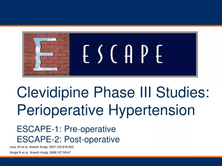 clevidipine phase iii studies perioperative hypertension