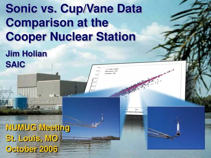 sonic vs cup vane data comparison at the cooper nuclear station
