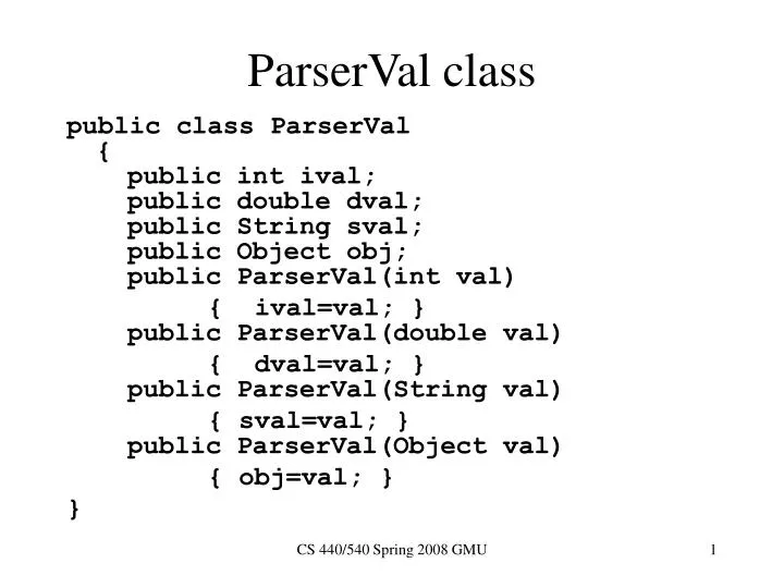 parserval class