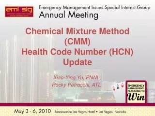 Chemical Mixture Method (CMM) Health Code Number (HCN) Update