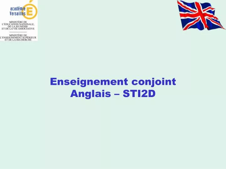 enseignement conjoint anglais sti2d