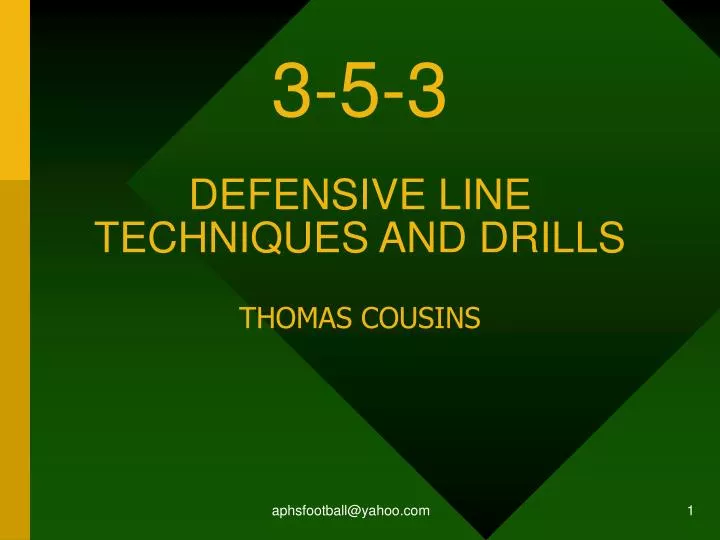 3 5 3 defensive line techniques and drills thomas cousins