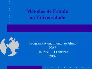 Métodos de Estudo na Universidade