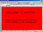 WUFFDA Basics - slide 1