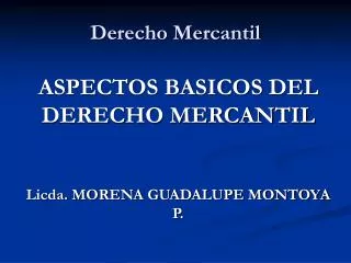 derecho mercantil