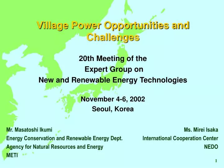 village power opportunities and challenges