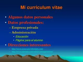 mi curriculum vitae