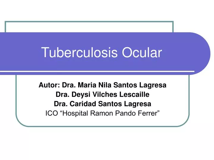tuberculosis ocular