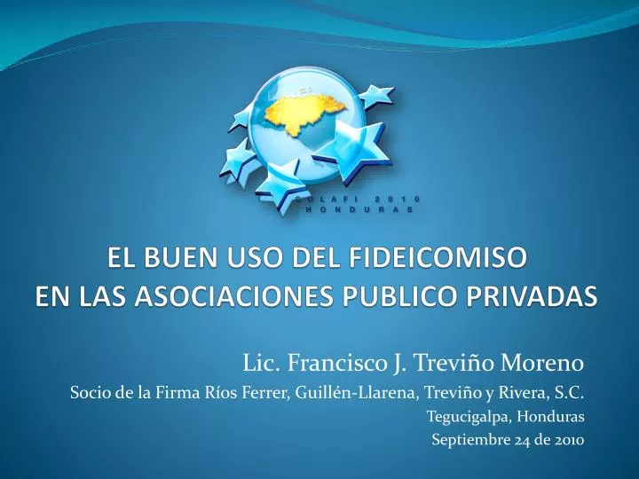 el buen uso del fideicomiso en las asociaciones publico privadas