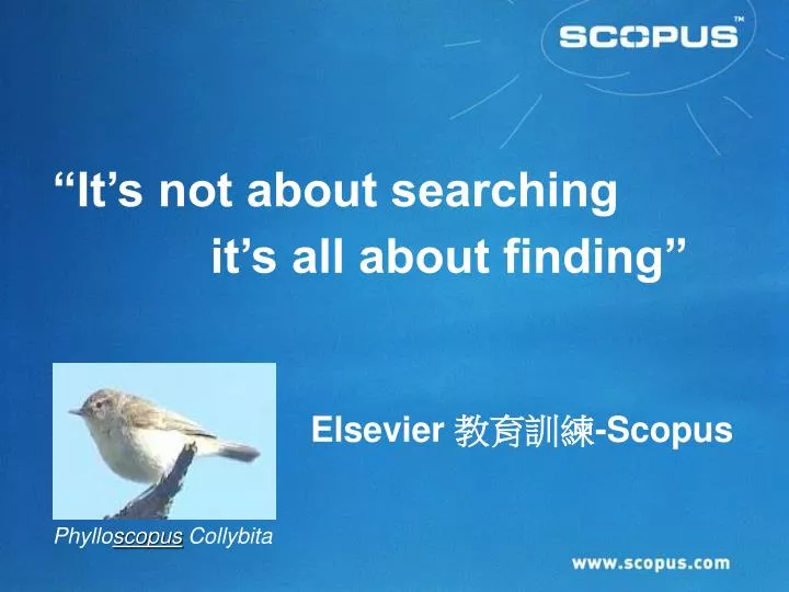 it s not about searching it s all about finding