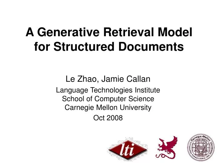 a generative retrieval model for structured documents