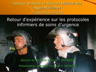 Service de Santé et Secours Médical des Alpes-Maritimes COPACAMU février 2004