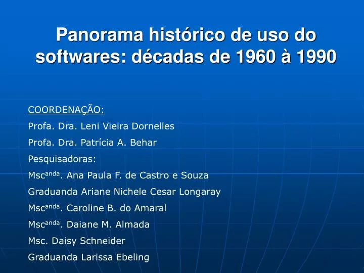 panorama hist rico de uso do softwares d cadas de 1960 1990