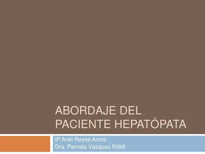 abordaje del paciente hepat pata