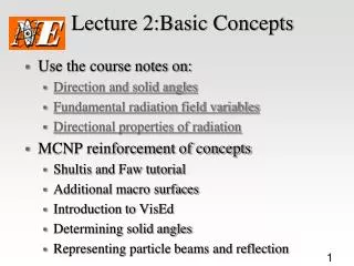 Lecture 2:Basic Concepts