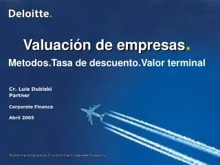 valuaci n de empresas metodos tasa de descuento valor terminal