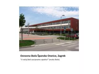 Osnovna škola Špansko Oranice, Zagreb