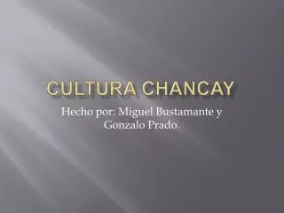 Cultura Chancay